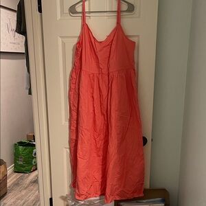 Old Navy Strapless Dress in Coral